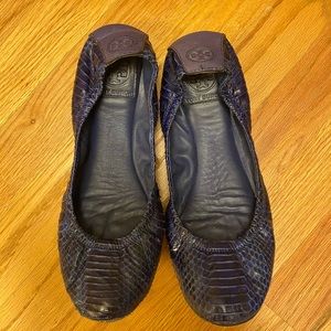 Tory Burch Exotic Leather Flats